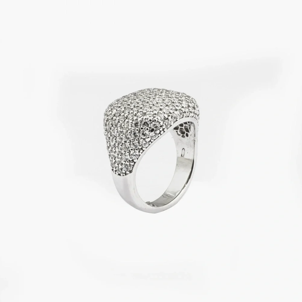 Nove25 Square Signet Brillanti Zircon Ring
